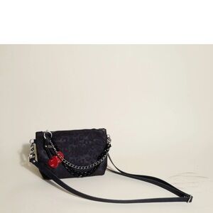 Broke In Leather Black in Black Leopard Print Crossbody Bag
